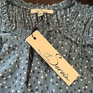 NWT Les Serein Spring ruffled top
